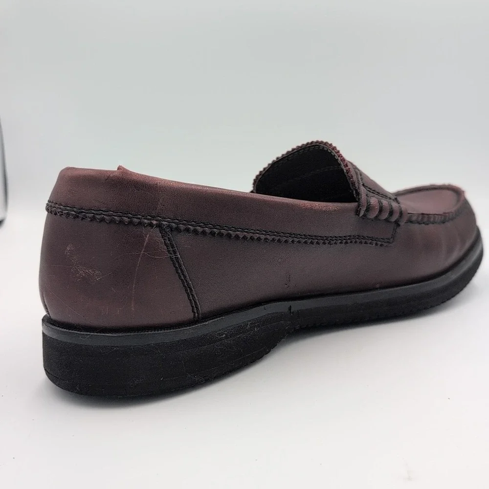 Rockport Vibram Leather Loafers Shoes Men's Size 12 M Medium Brown Beef Roll
